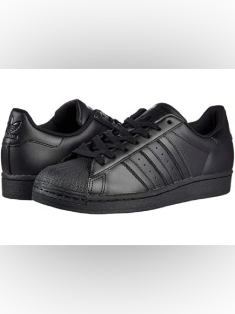 adidas Men’s All-Black Leather Sneakers